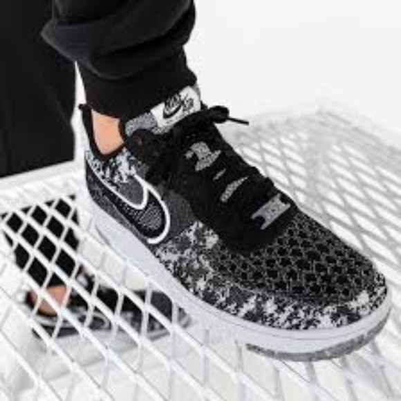 Nike air force 1 flyknit crater size 11 black white oreo men's new - Picture 4 of 10